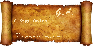 György Anita névjegykártya